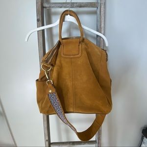 Hobo Bags oversized brown suede purse